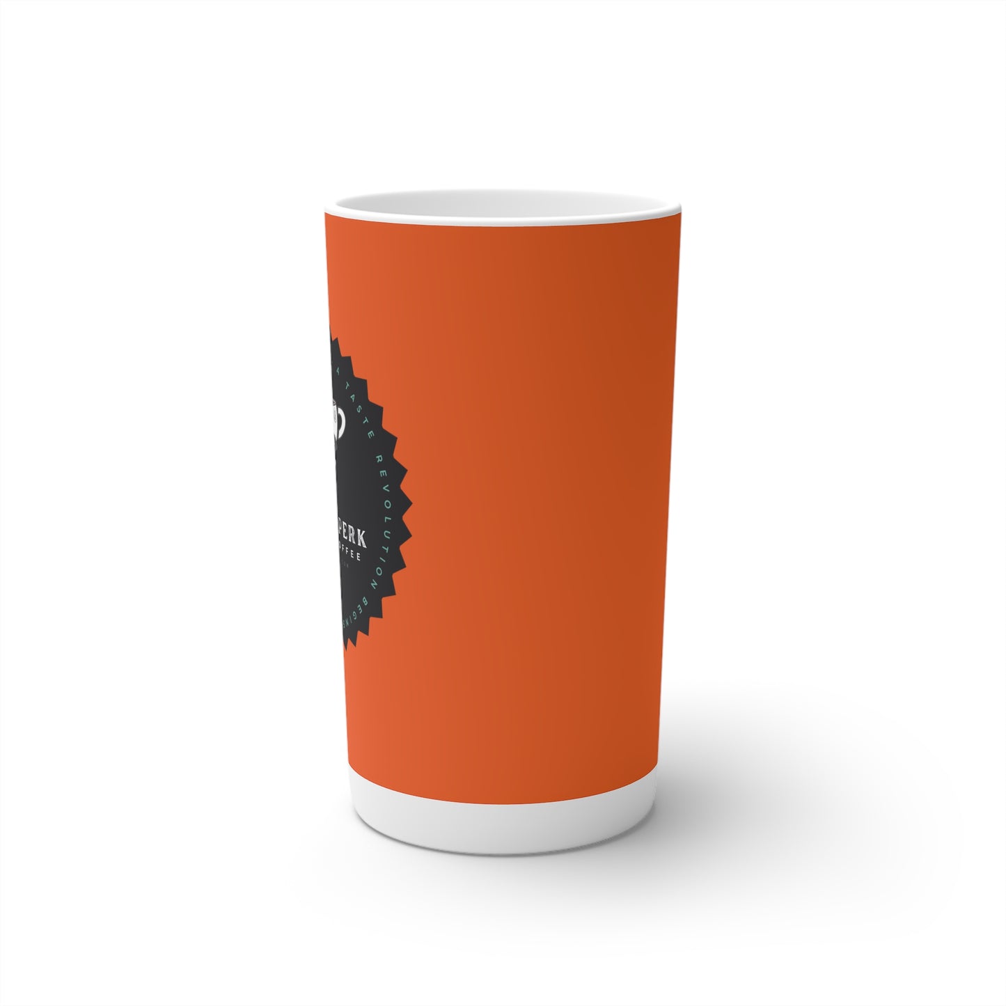Proof-O-Perk Logo Orange Conical Coffee Mugs (3oz, 8oz, 12oz)