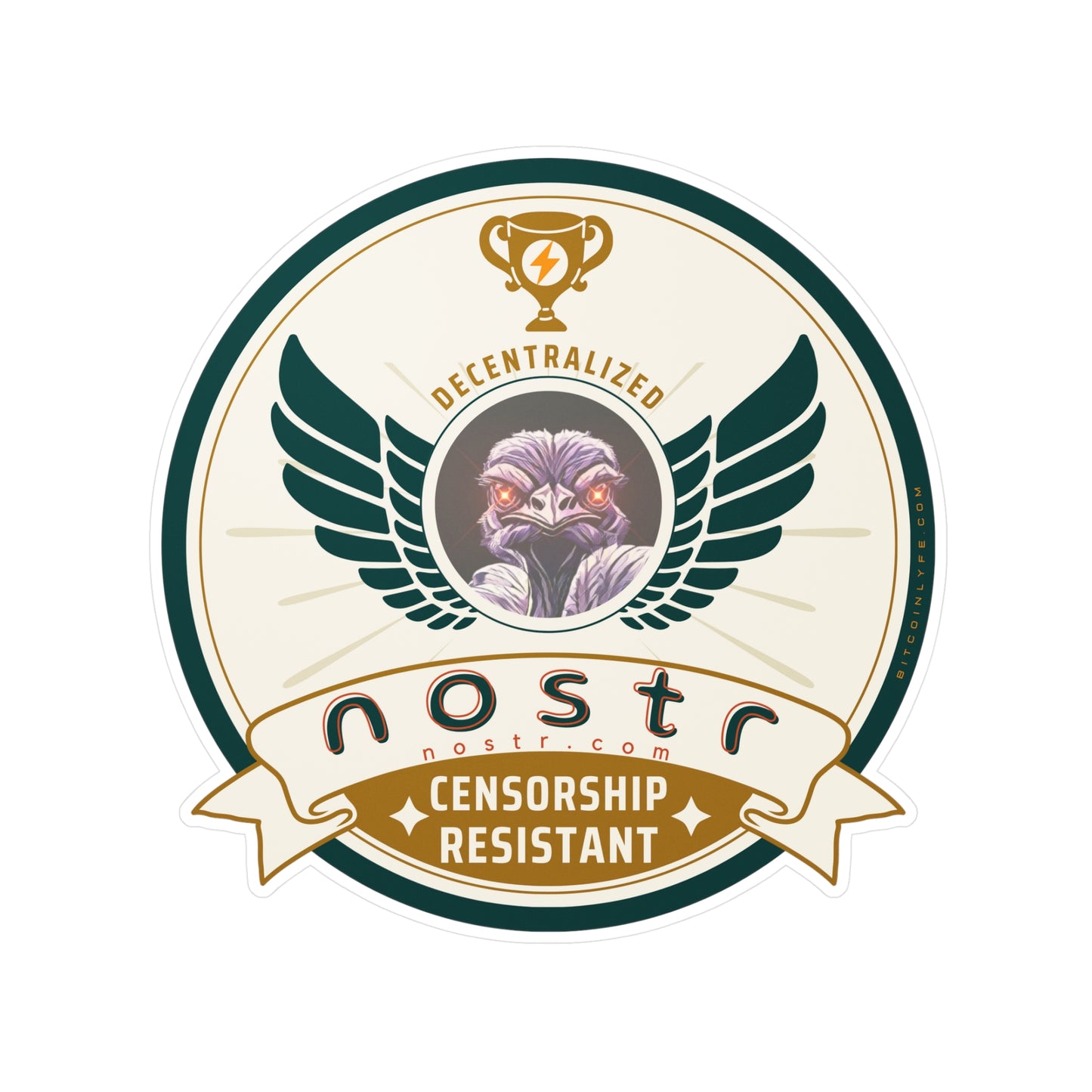 nostr Wings, Vinyl Die-Cut Sticker