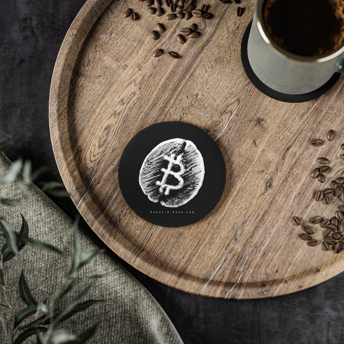 Proof-O-Perk B-Bean Coasters