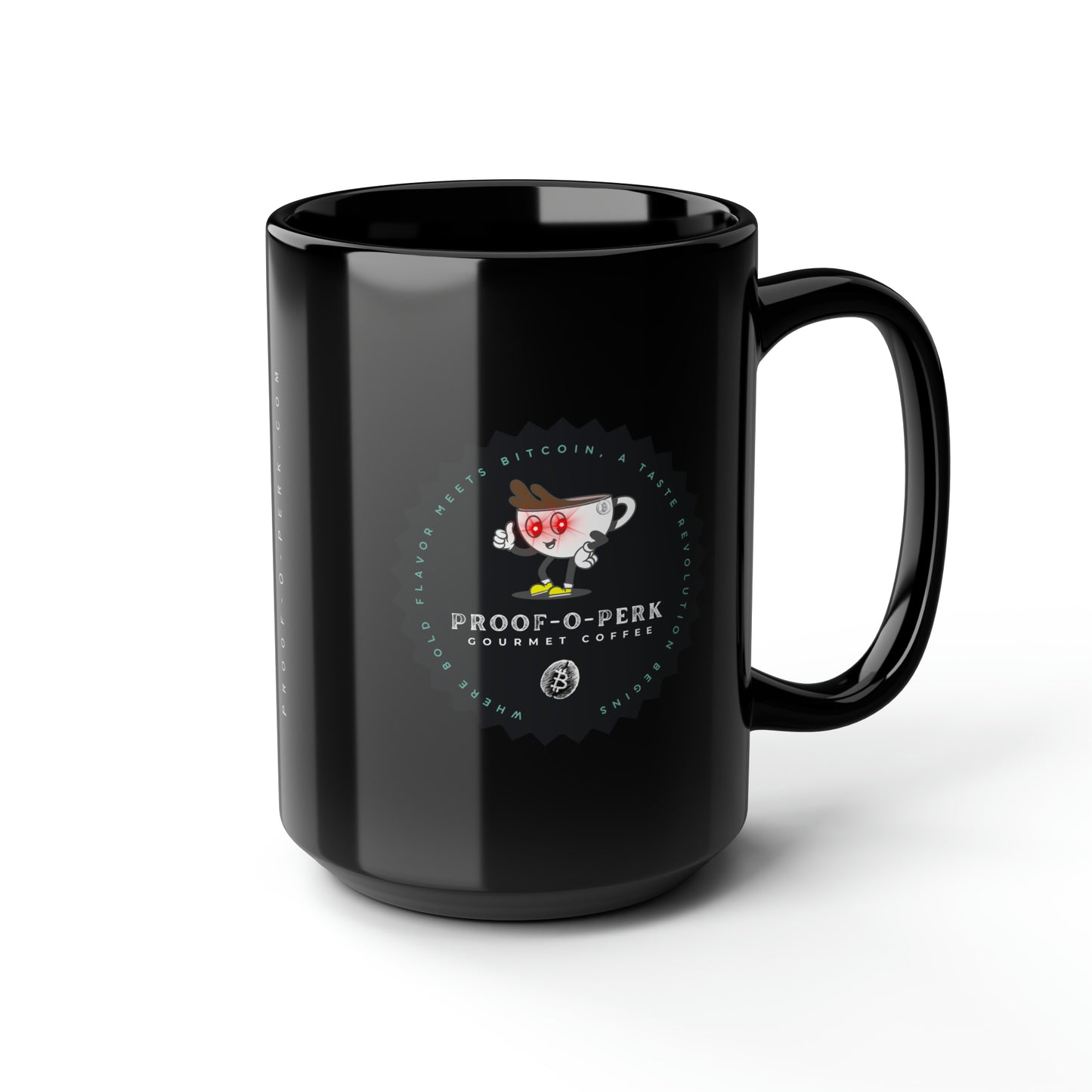 Proof-O-Perk Logo Black Mug