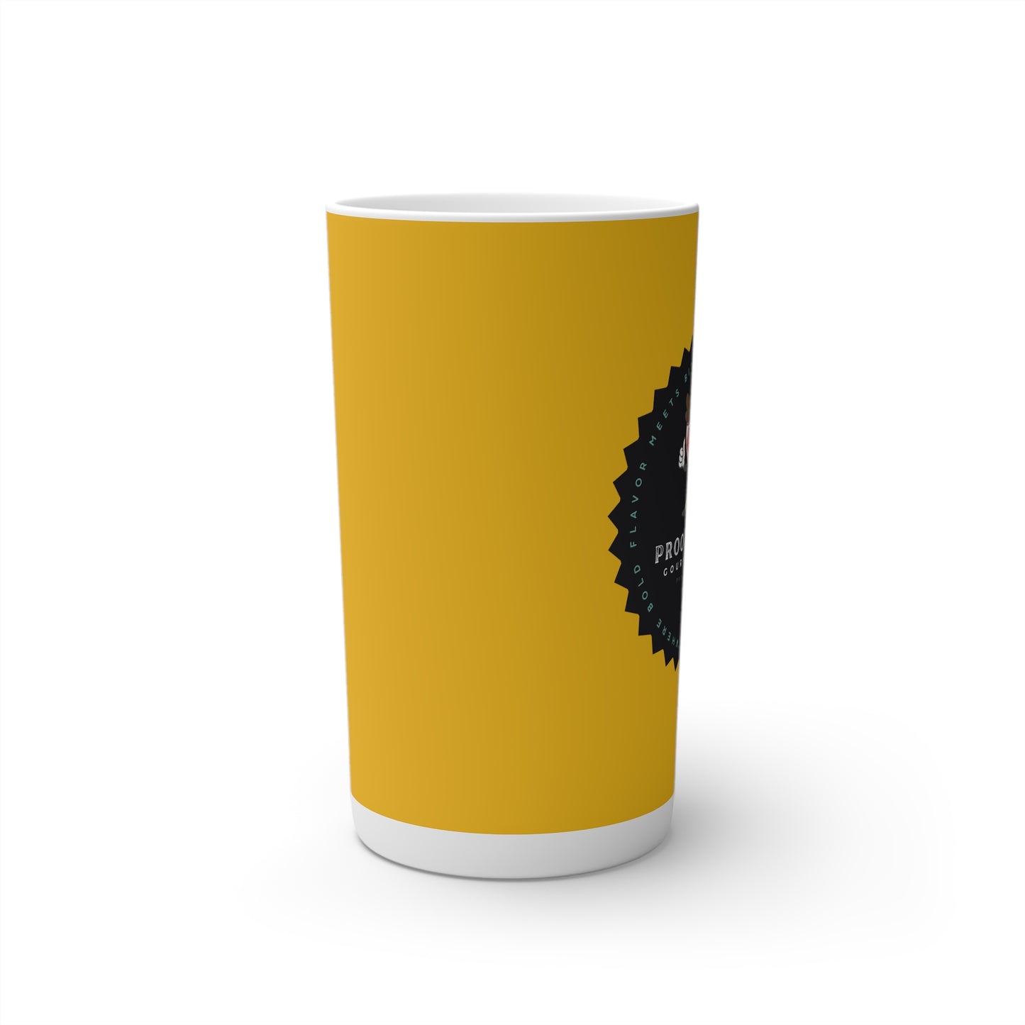Proof-O-Perk Logo Yellow Conical Coffee Mugs (3oz, 8oz, 12oz)