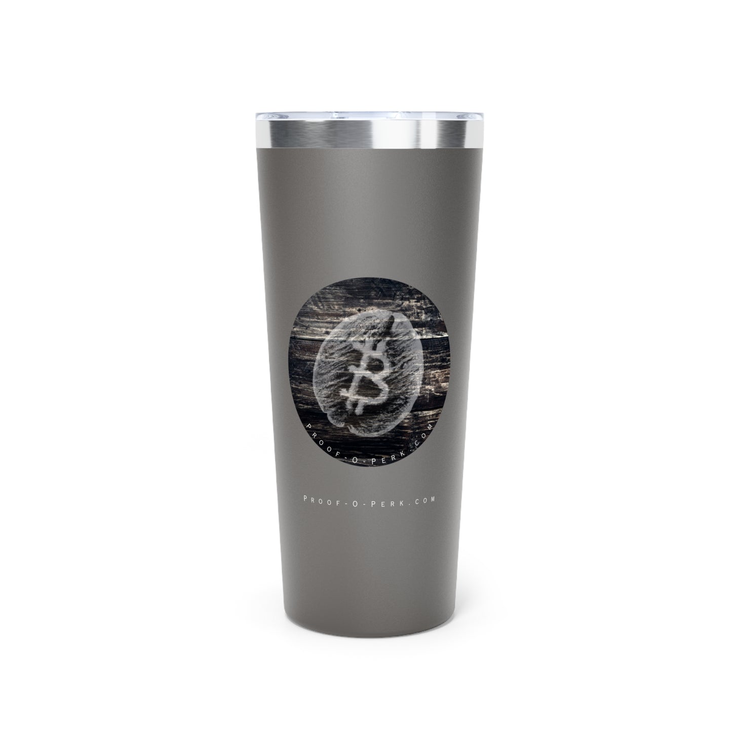 Proof-O-Perk Woody B-Bean Vacuum Insulated Tumbler, 22oz