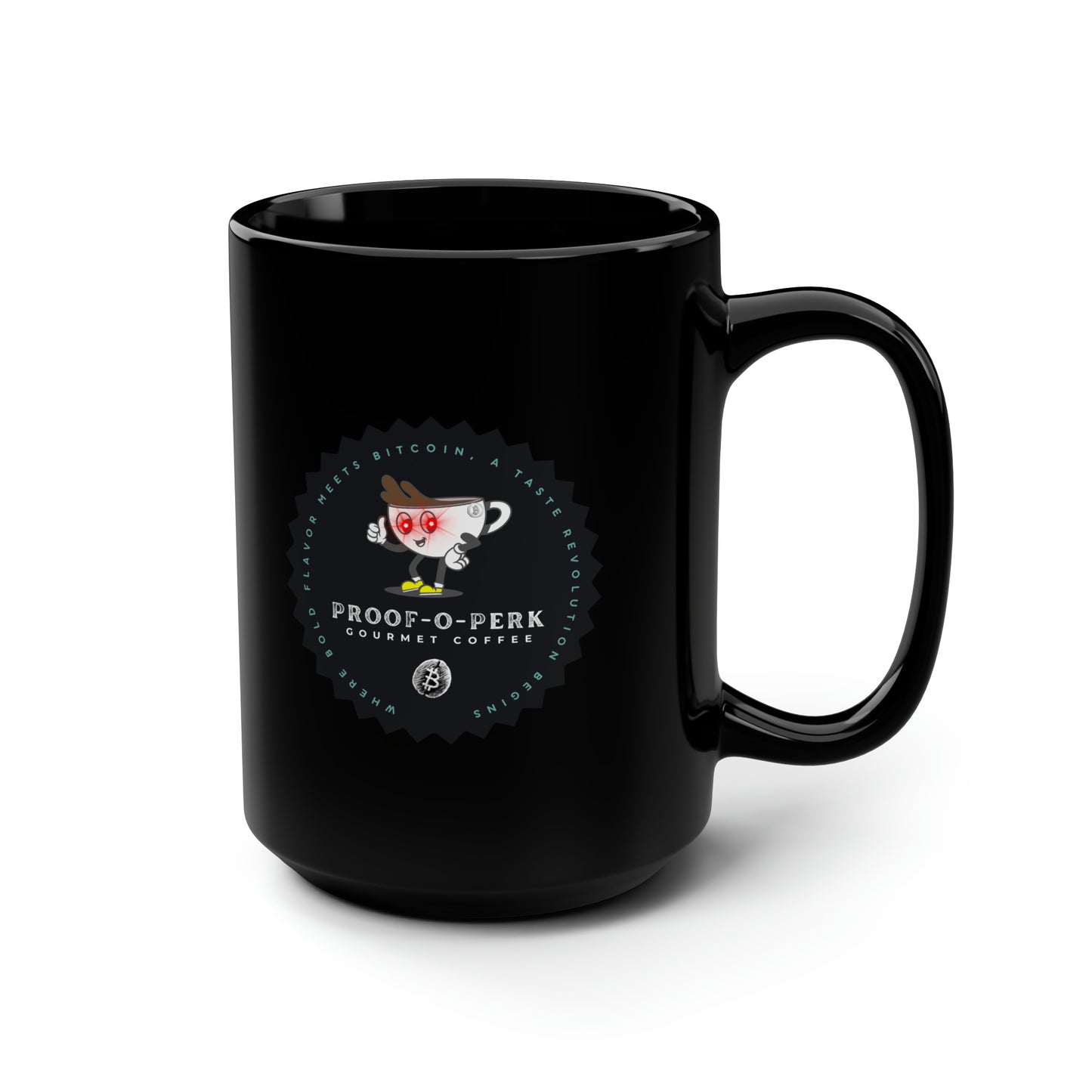 Proof-O-Perk Logo Black Mug