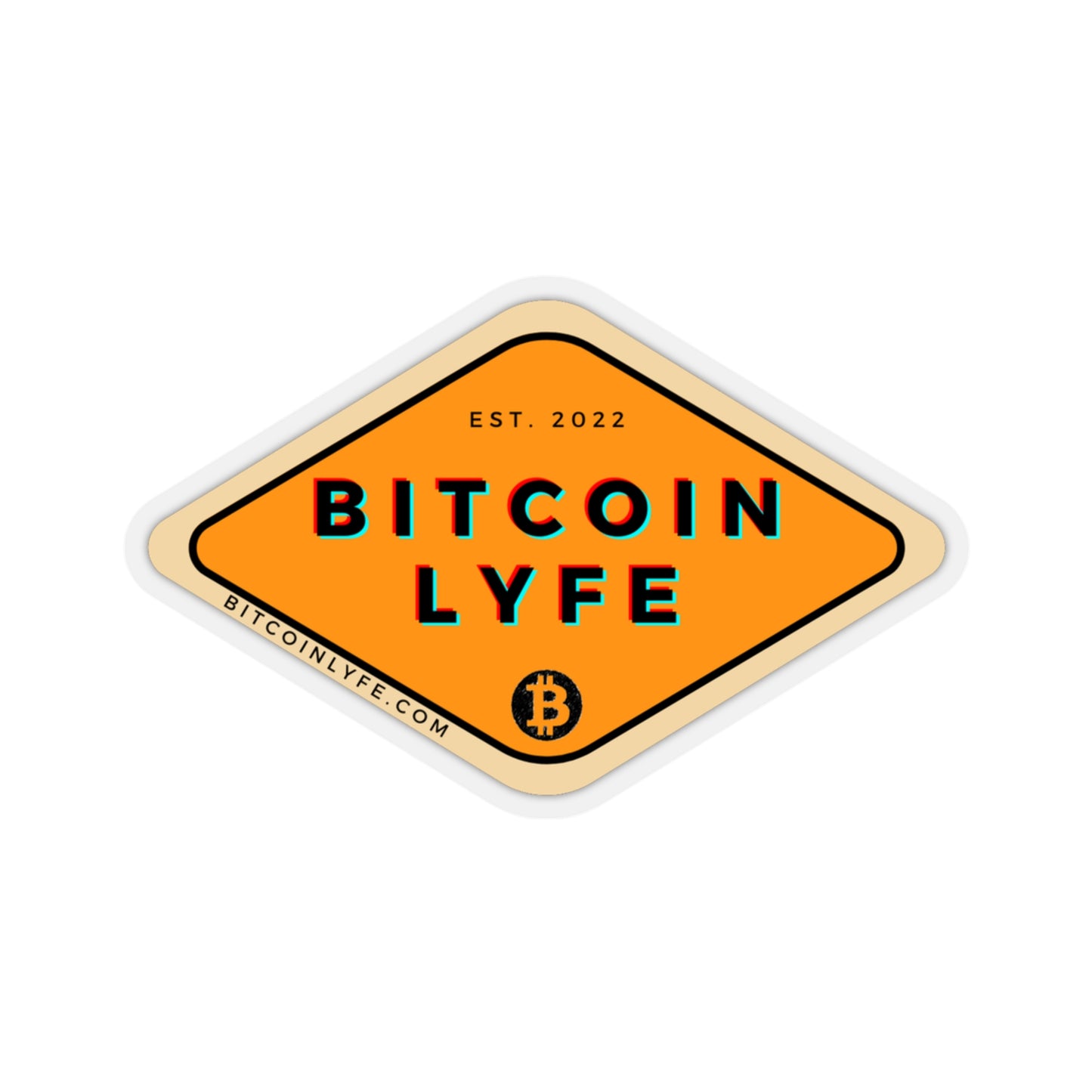 Bitcoin LYFE Die-Cut Stickers, 3"