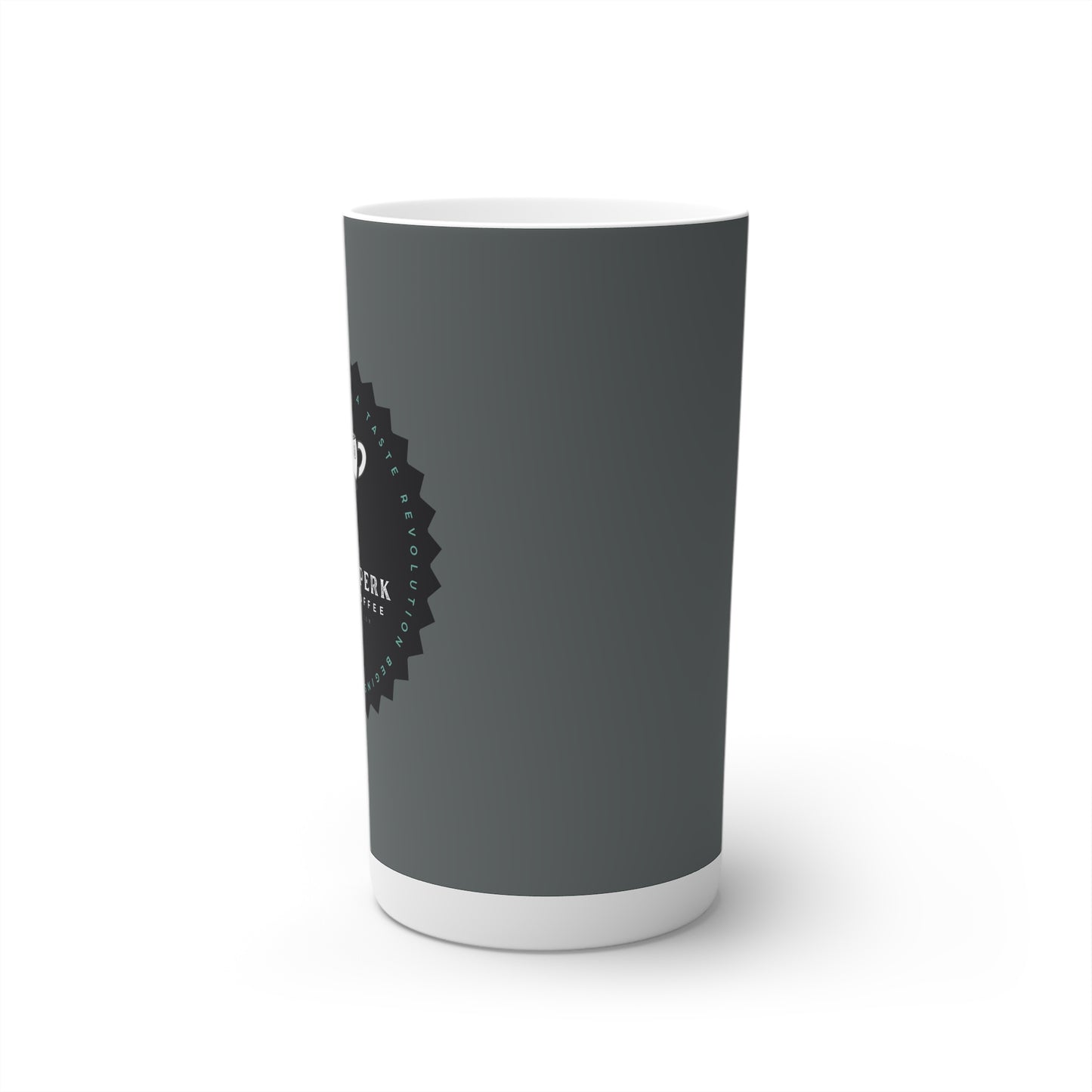 Proof-O-Perk Logo Gray Conical Coffee Mugs (3oz, 8oz, 12oz)