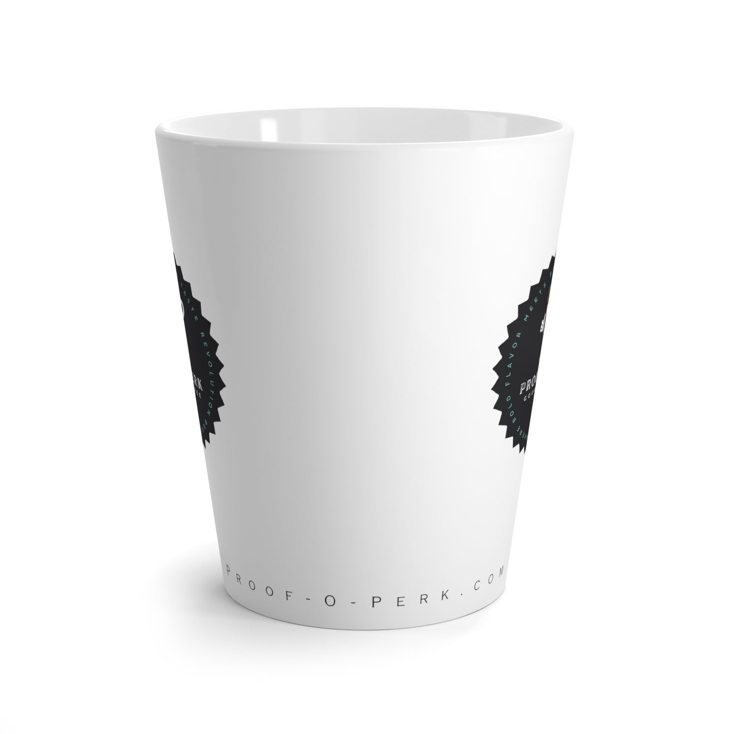 Proof-O-Perk Logo Latte Mug