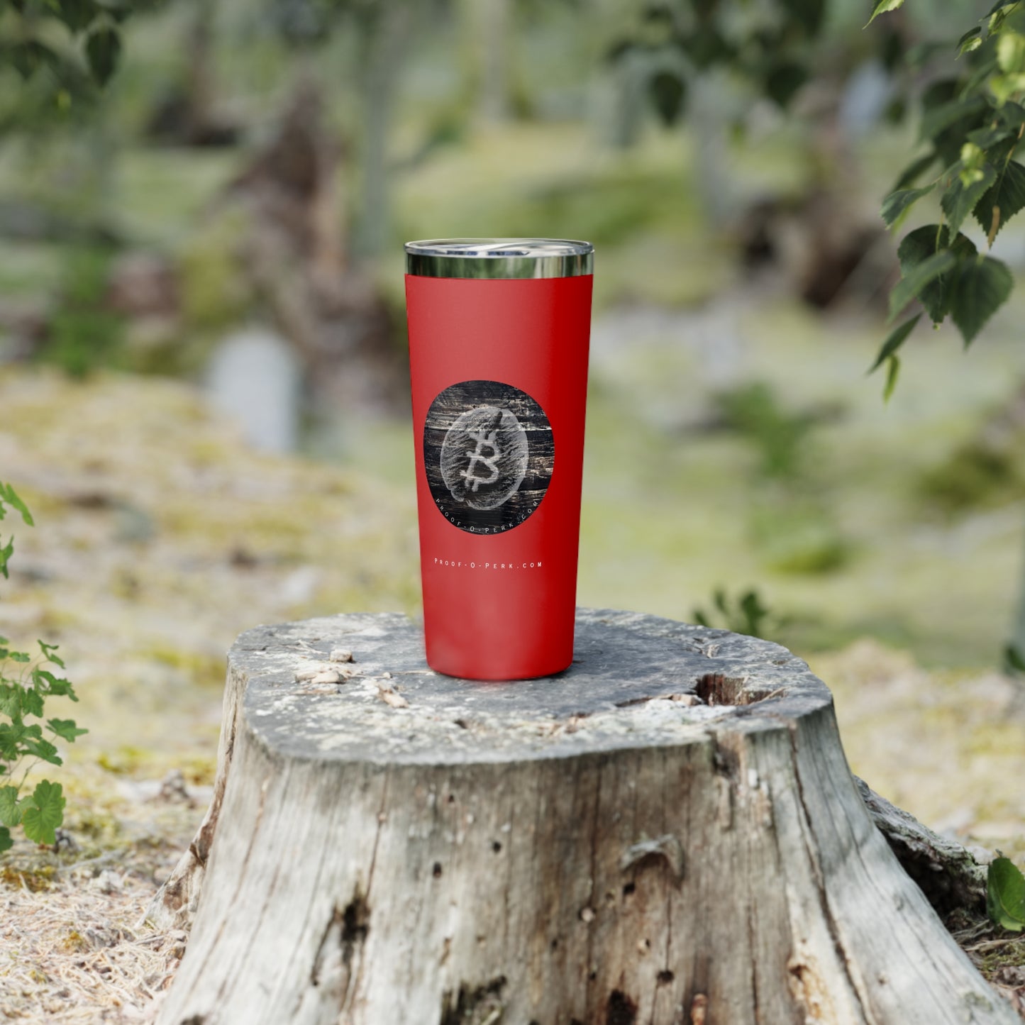 Proof-O-Perk Woody B-Bean Vacuum Insulated Tumbler, 22oz