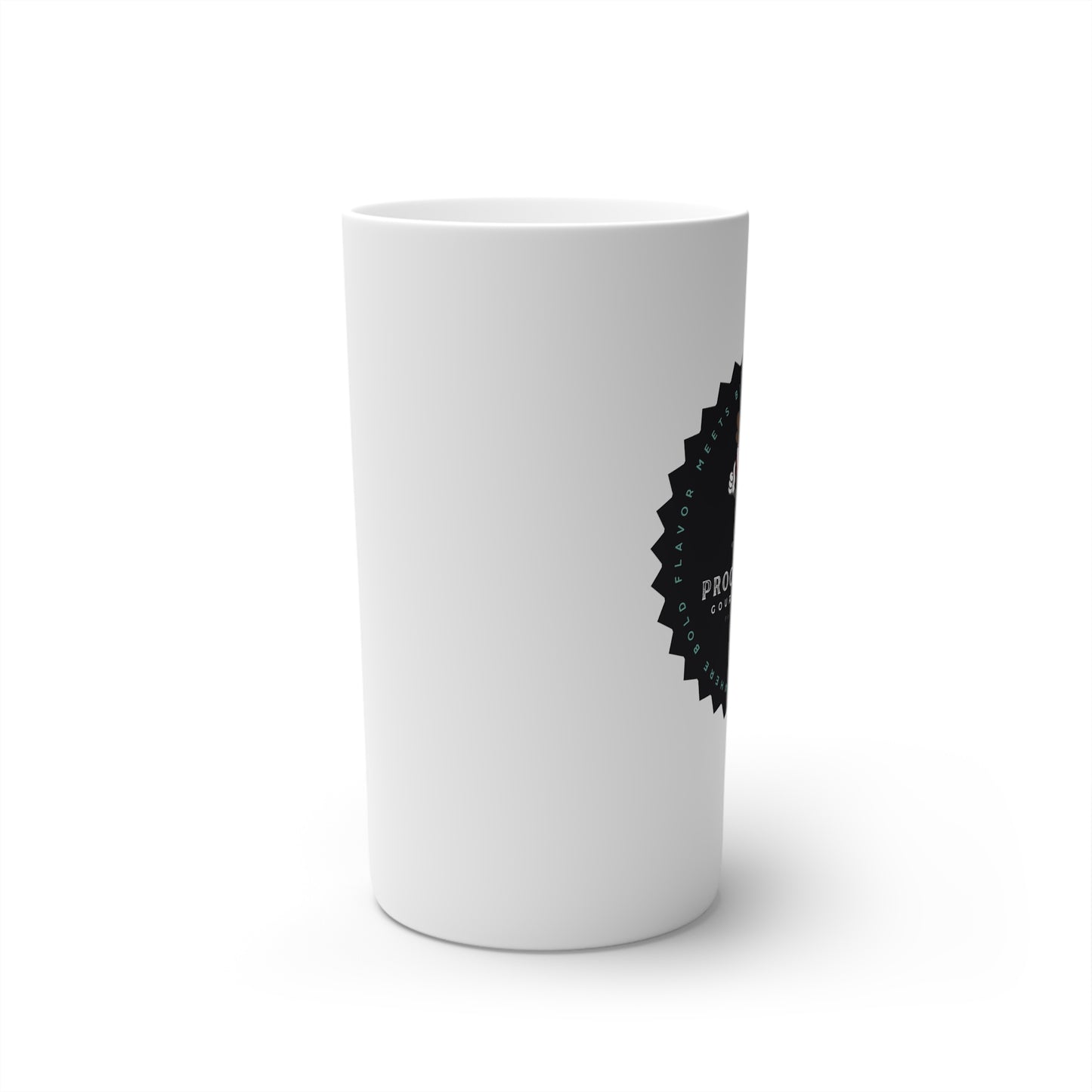 Proof-O-Perk Logo White Conical Coffee Mugs (3oz, 8oz, 12oz)