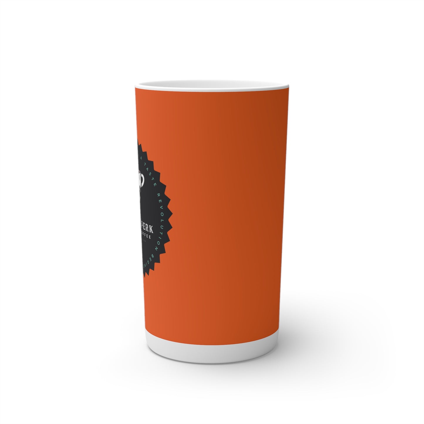 Proof-O-Perk Logo Orange Conical Coffee Mugs (3oz, 8oz, 12oz)