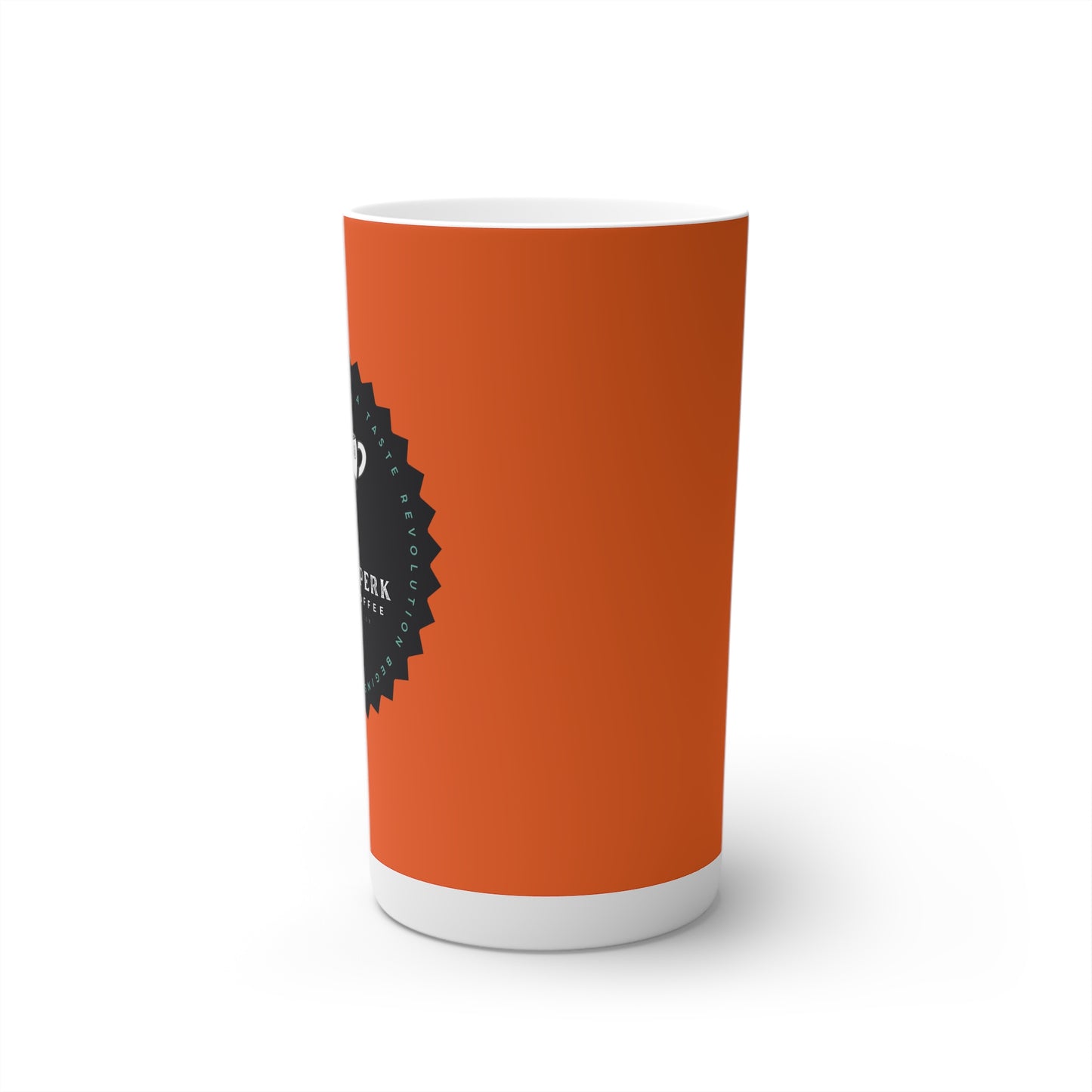 Proof-O-Perk Logo Orange Conical Coffee Mugs (3oz, 8oz, 12oz)