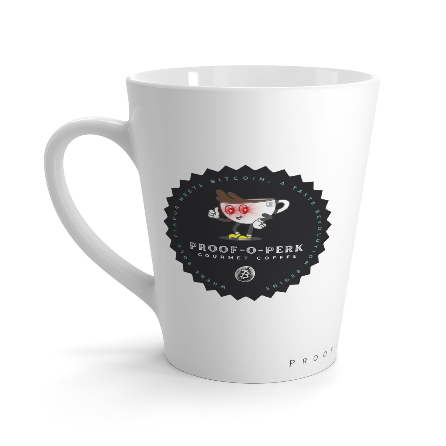 Proof-O-Perk Logo Latte Mug