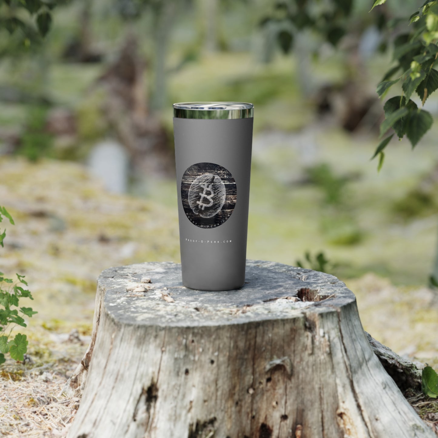 Proof-O-Perk Woody B-Bean Vacuum Insulated Tumbler, 22oz