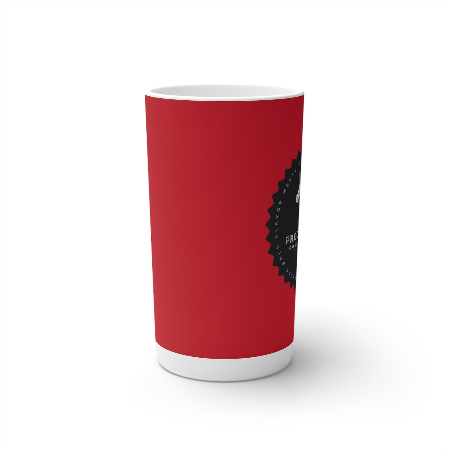 Proof-O-Perk Logo Red Conical Coffee Mugs (3oz, 8oz, 12oz)