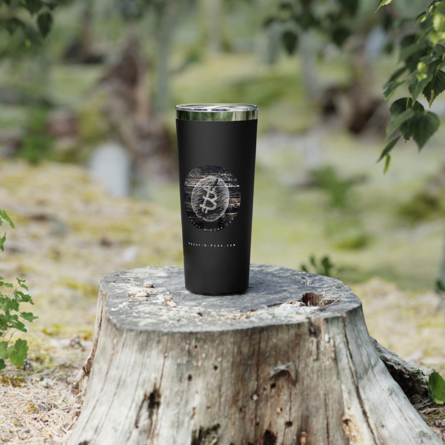 Proof-O-Perk Woody B-Bean Vacuum Insulated Tumbler, 22oz
