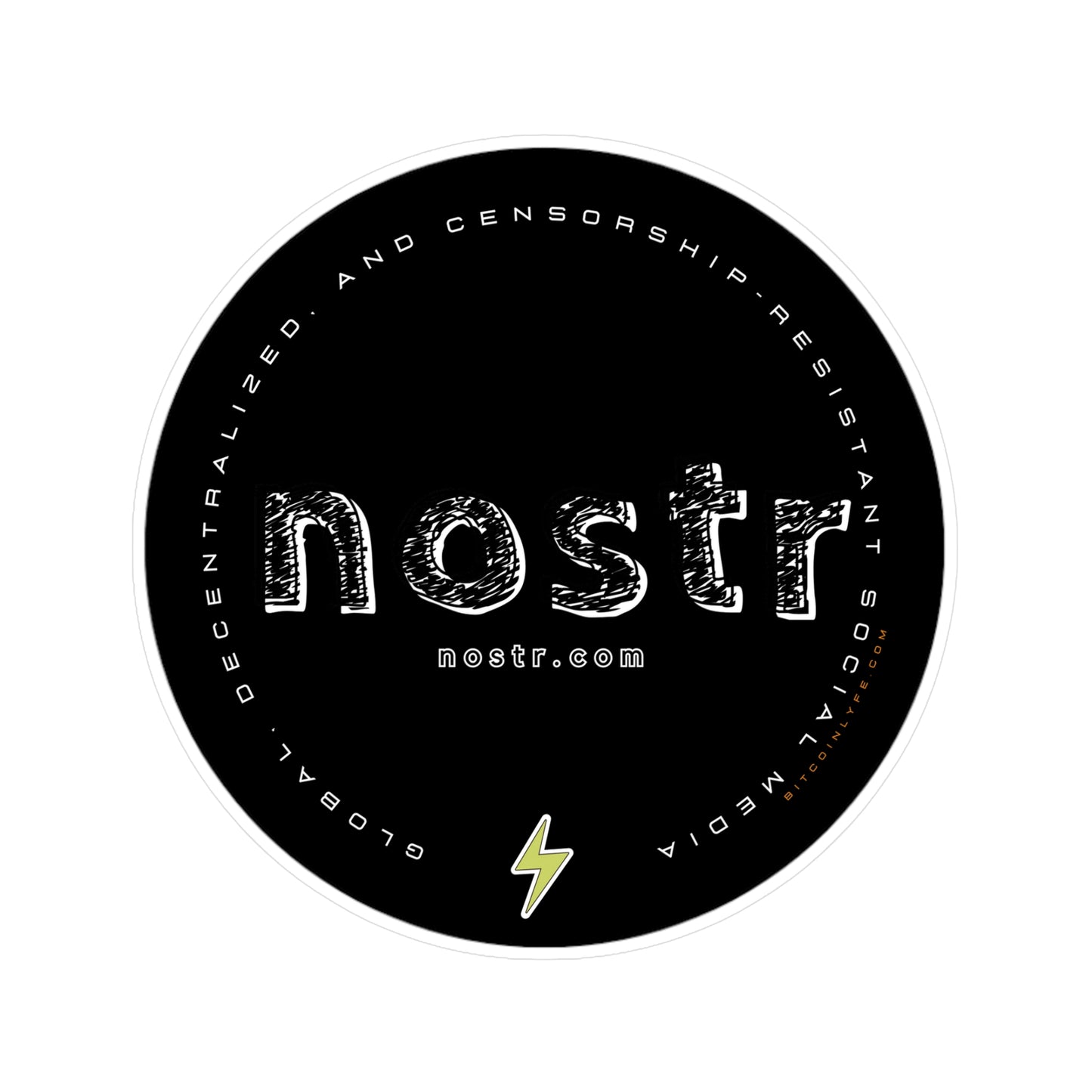 nostr...notes and stuff, Vinyl Die-Cut Sticker