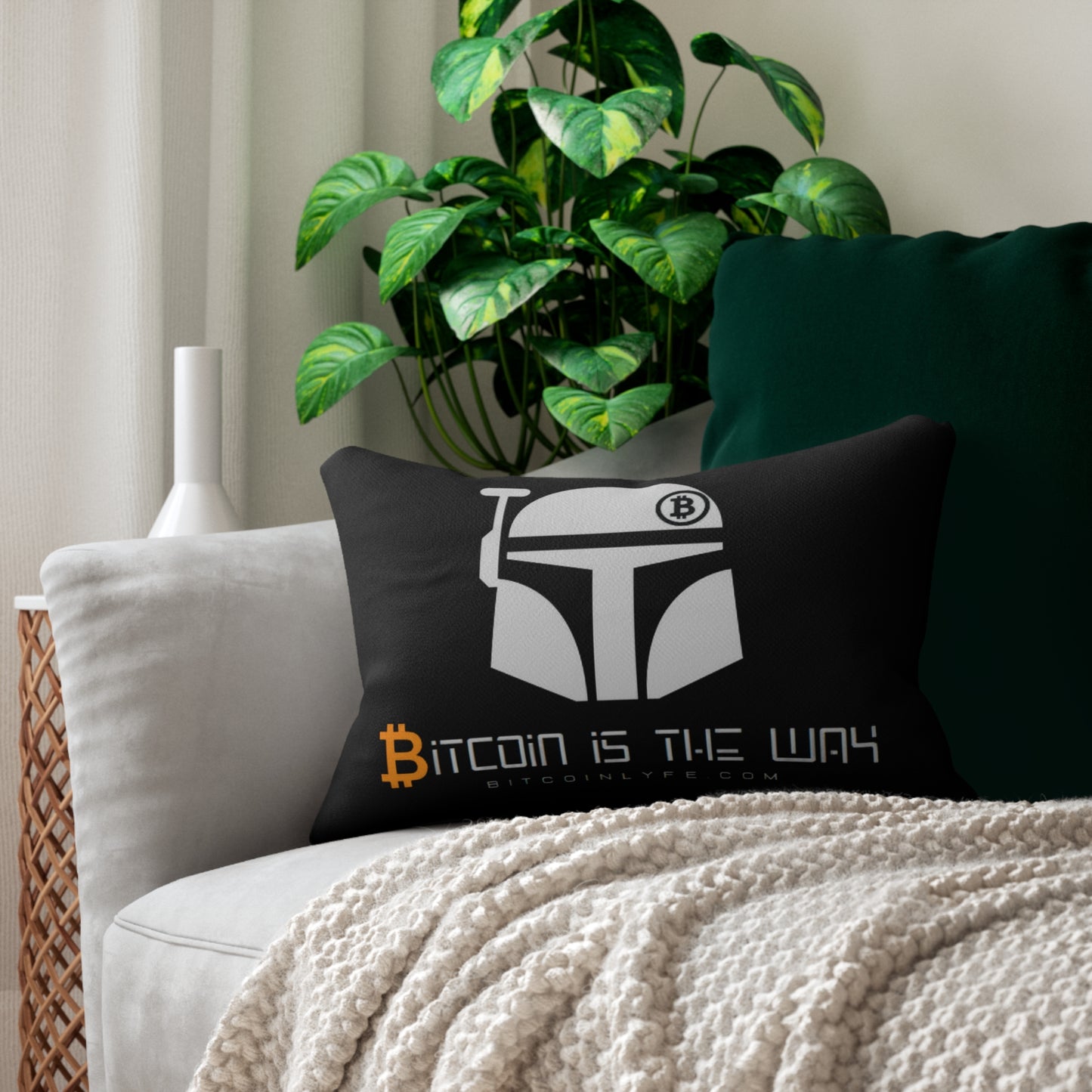Bitcoin is the Way Lumbar Pillow