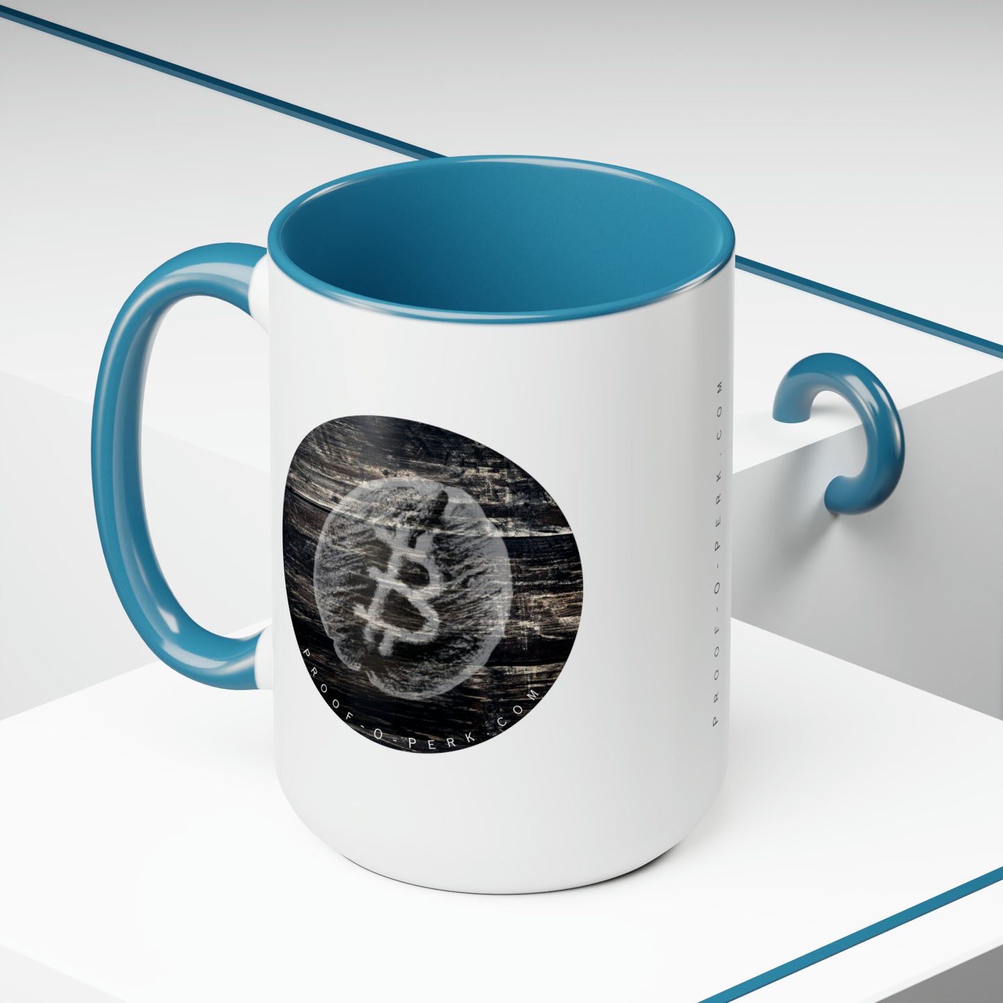 Proof-O-Perk Mug, Woody B-Bean