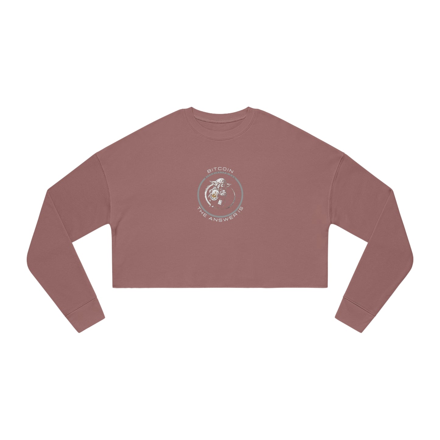 Bitcoin...The Answer Is Women's Cropped Sweatshirt