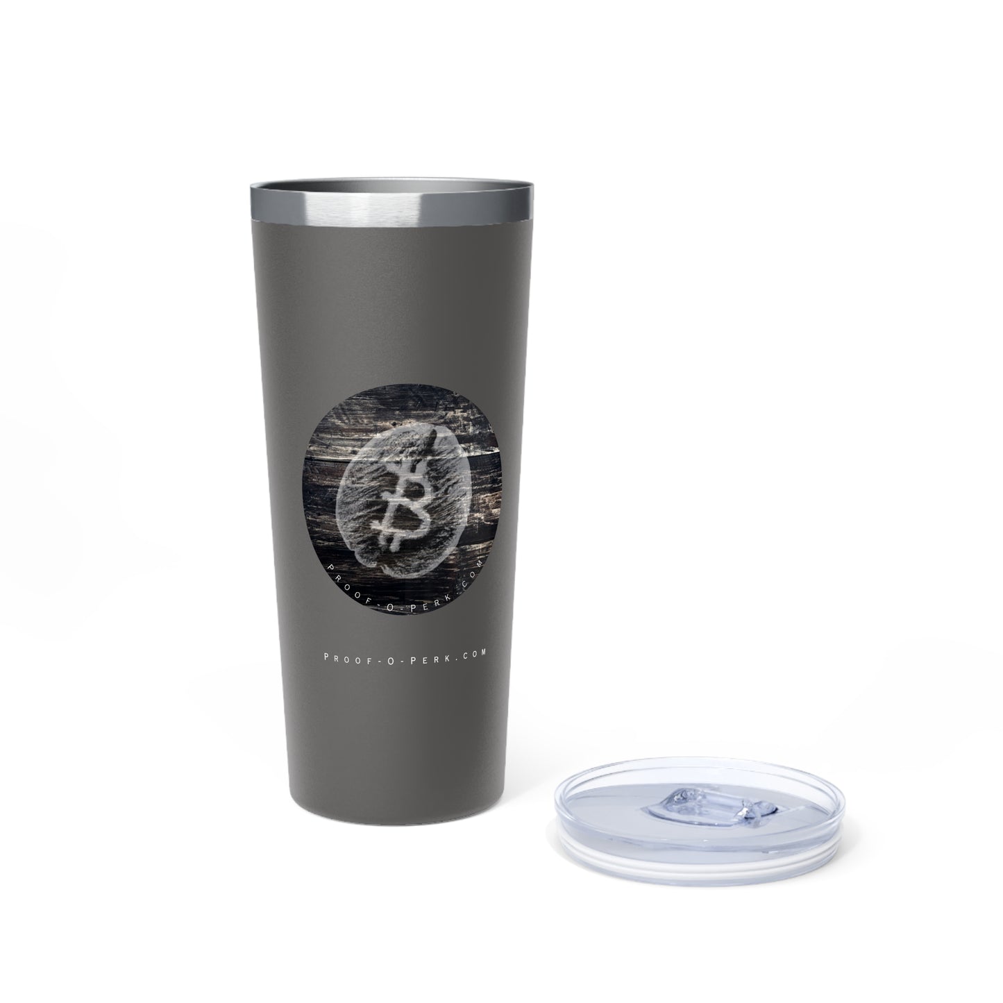 Proof-O-Perk Woody B-Bean Vacuum Insulated Tumbler, 22oz