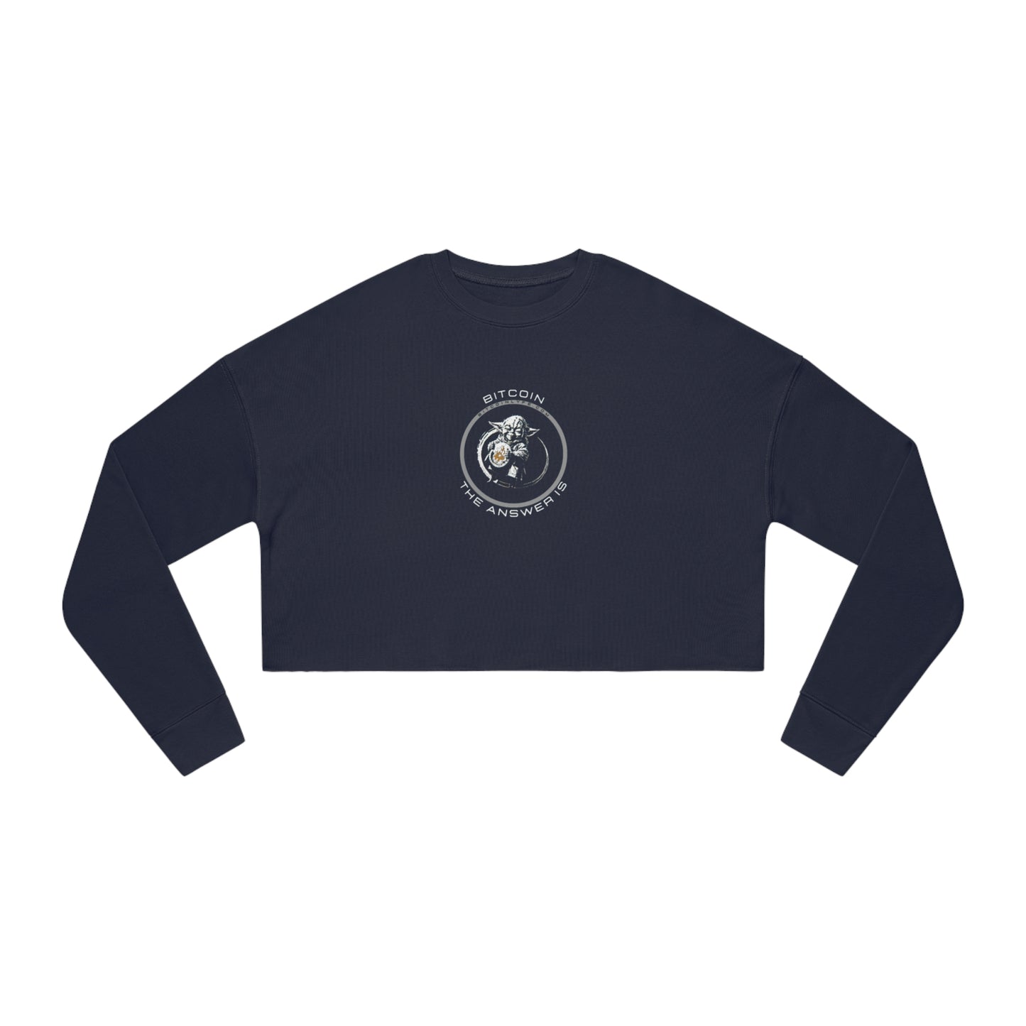Bitcoin...The Answer Is Women's Cropped Sweatshirt