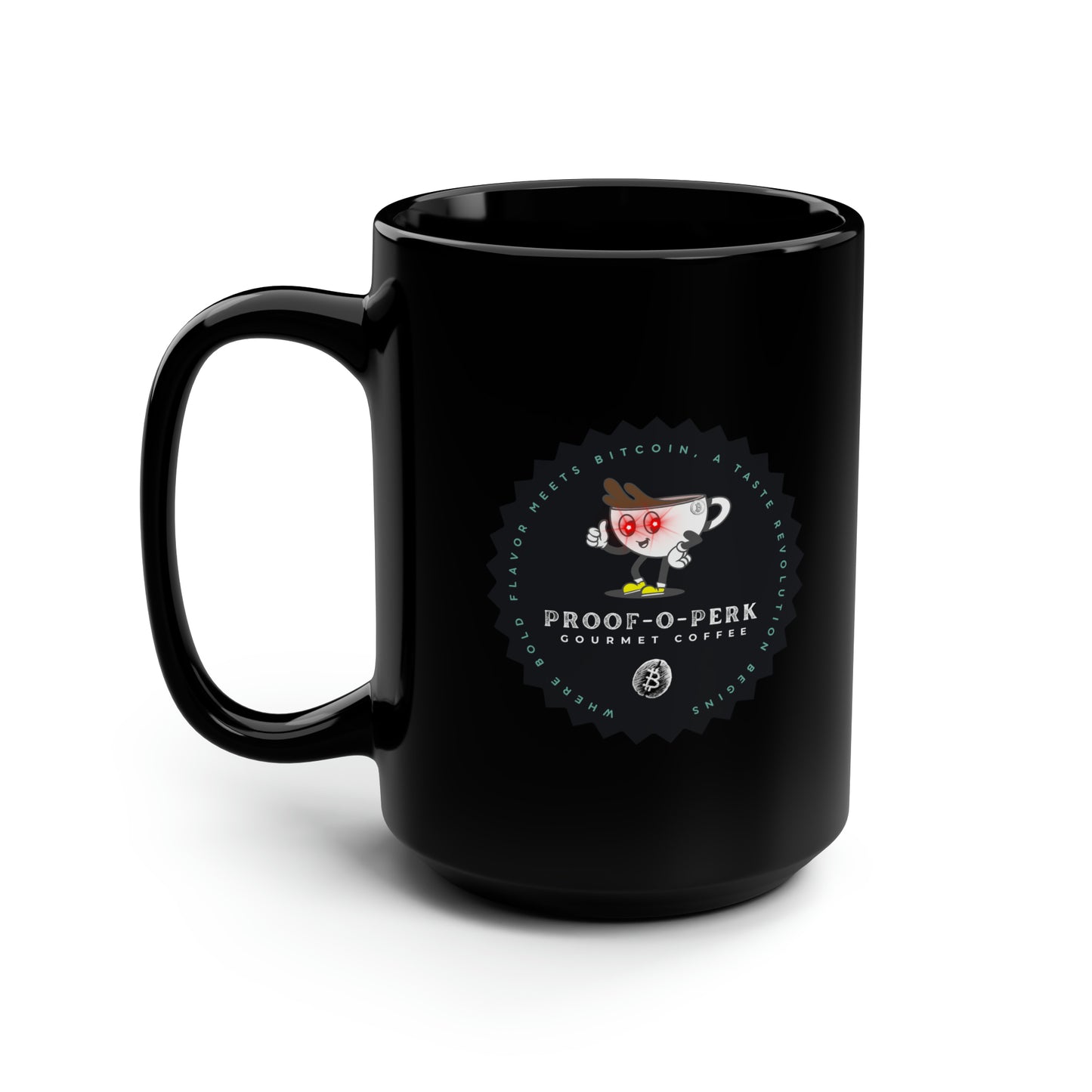 Proof-O-Perk Logo Black Mug