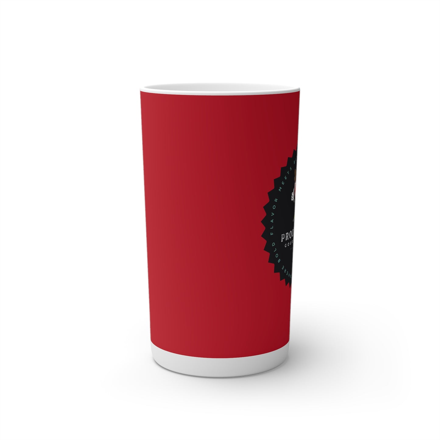 Proof-O-Perk Logo Red Conical Coffee Mugs (3oz, 8oz, 12oz)
