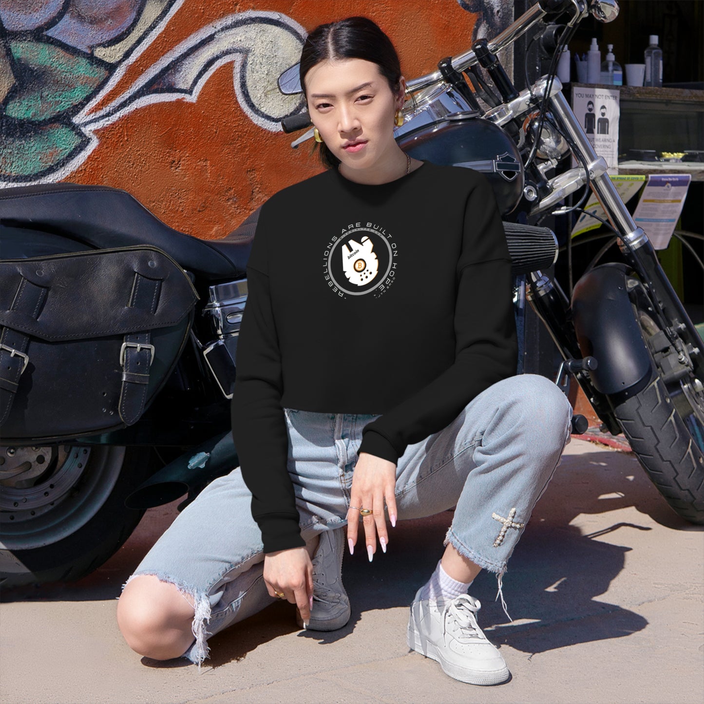 Built on Hope Women's Cropped Sweatshirt