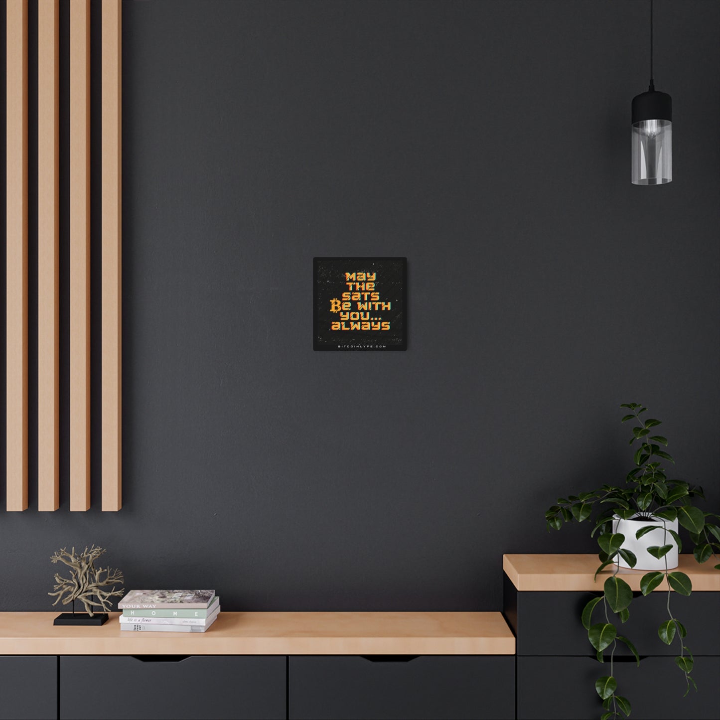 May the Sats be with You Metal Art Sign