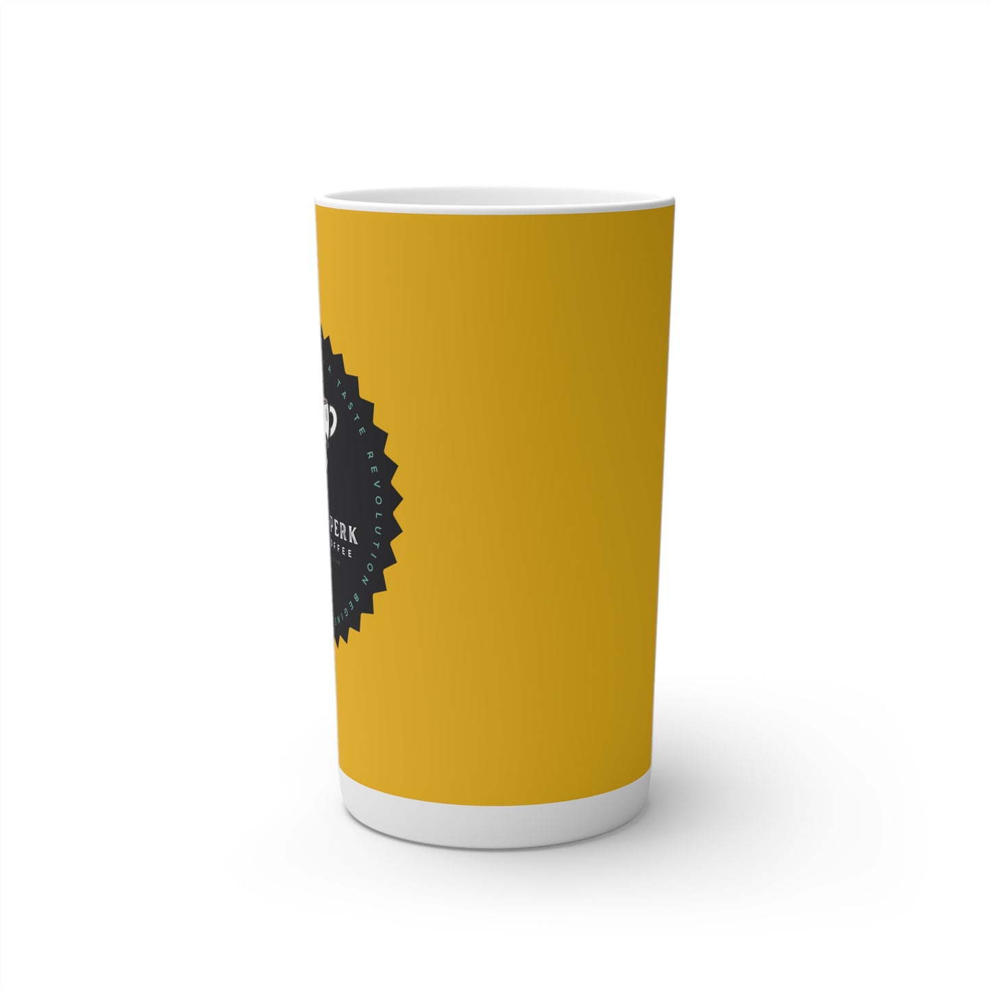 Proof-O-Perk Logo Yellow Conical Coffee Mugs (3oz, 8oz, 12oz)
