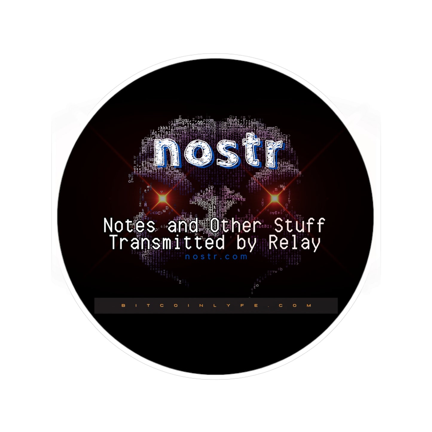 nostr Nostrich Matrix, Vinyl Die-Cut Sticker