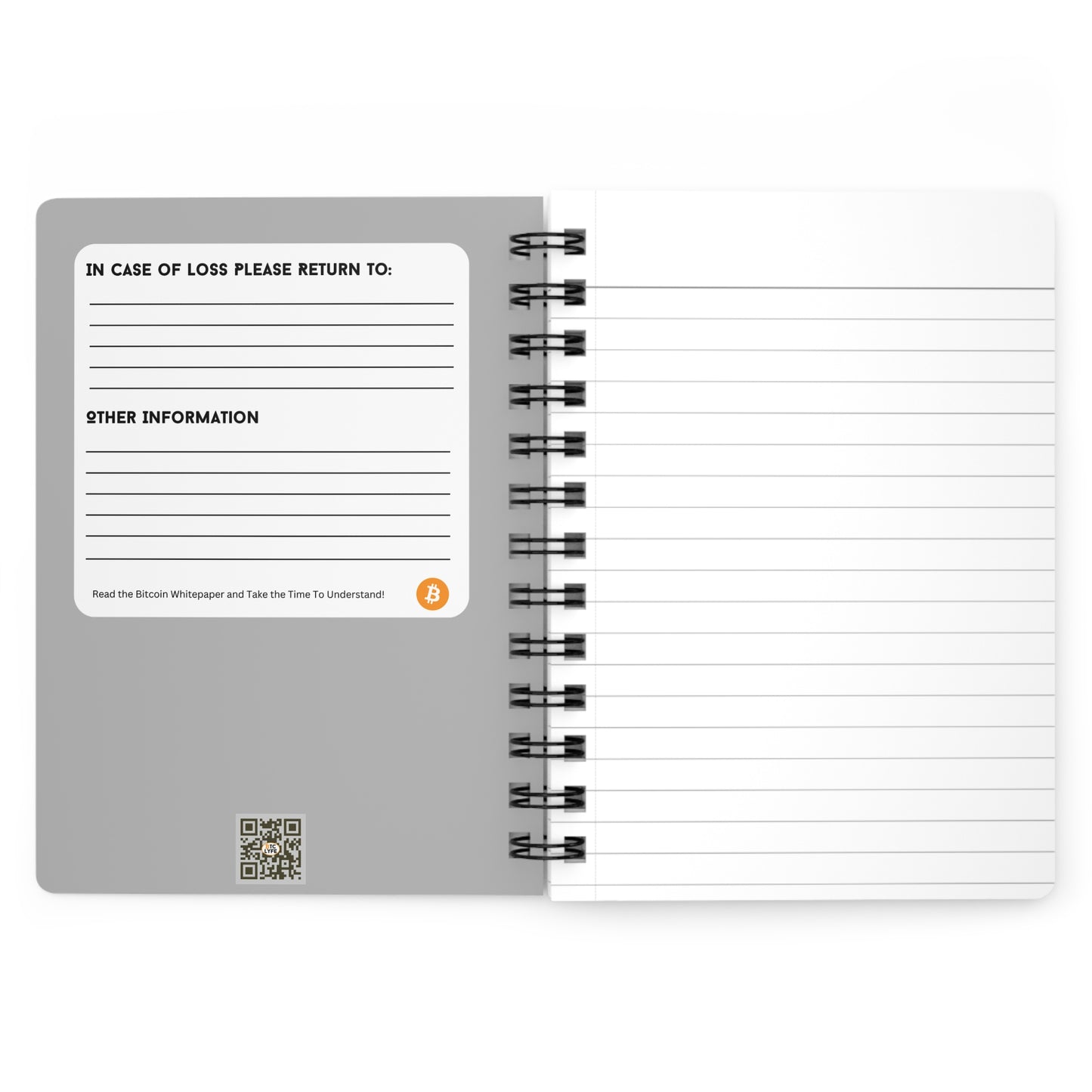 nostr Big Zap Spiral Bound Journal