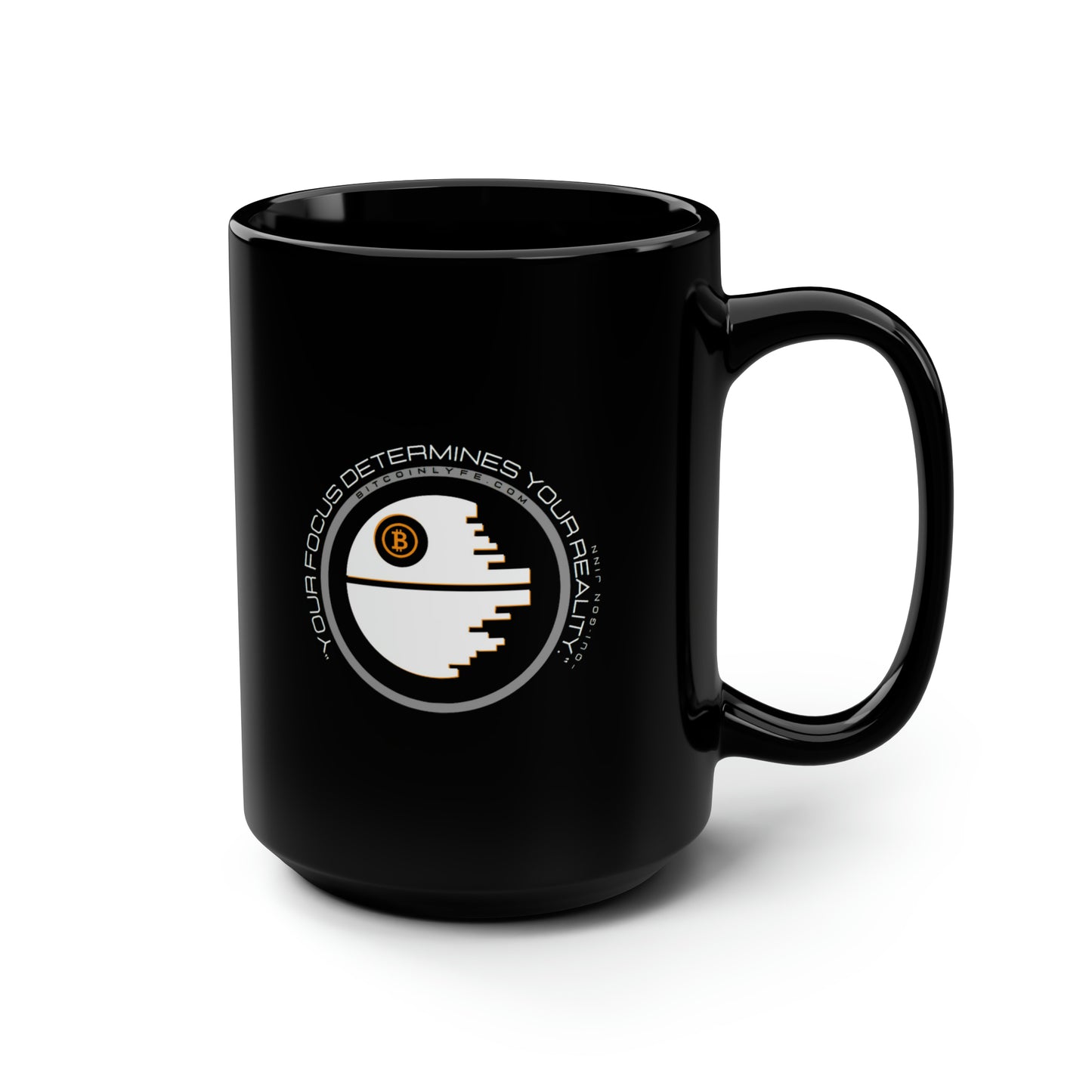 Focus Determines Reality Black Mug