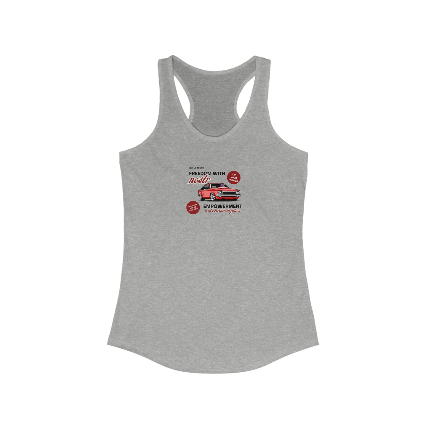 nostr Freedom - Classic, Racerback Tank