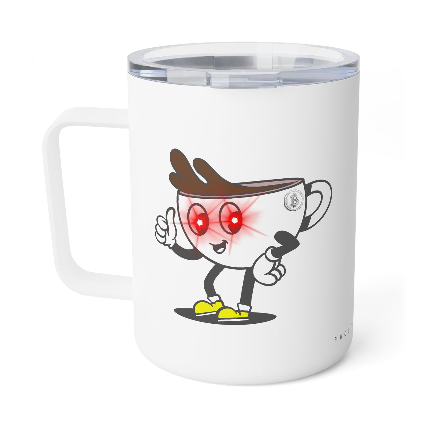 Proof-O-Perk "Bitty" Insulated Coffee Mug, 10oz