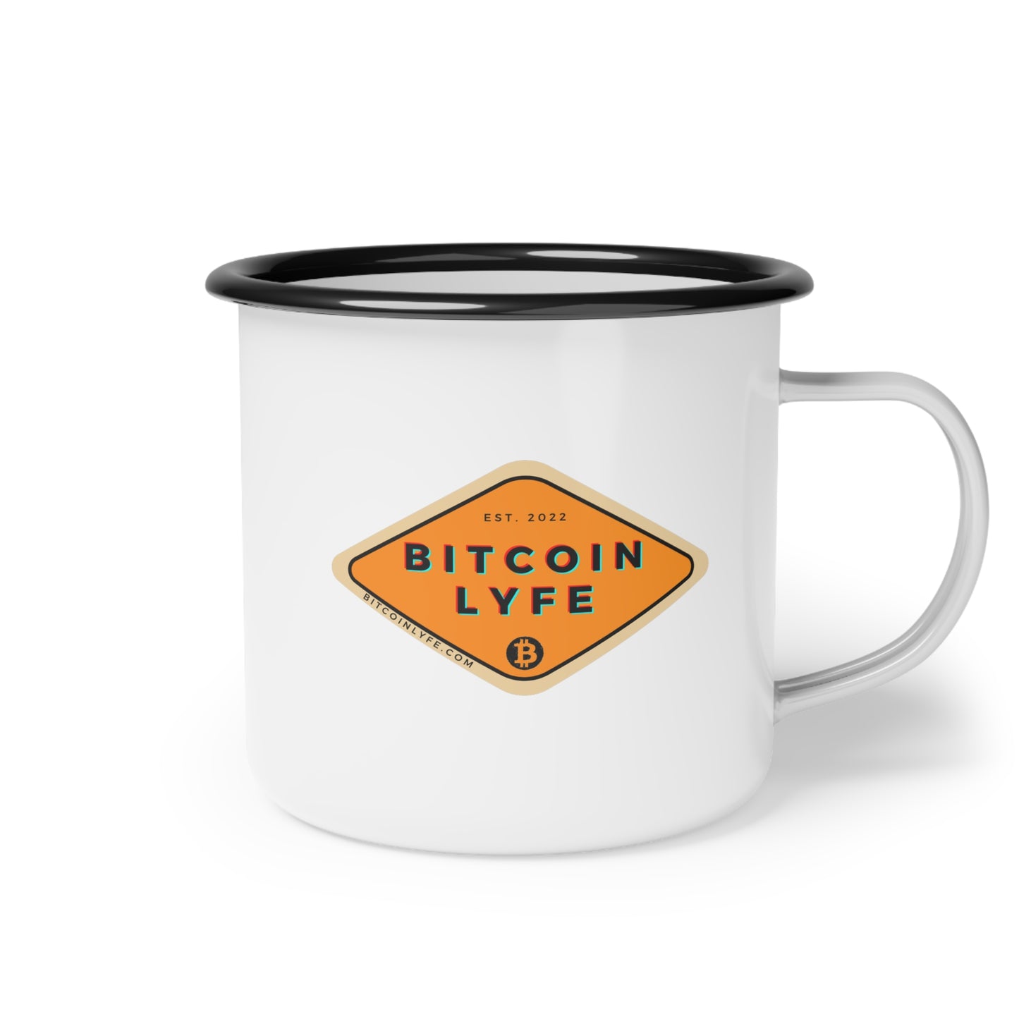 Bitcoin LYFE Enameled Steel Mug