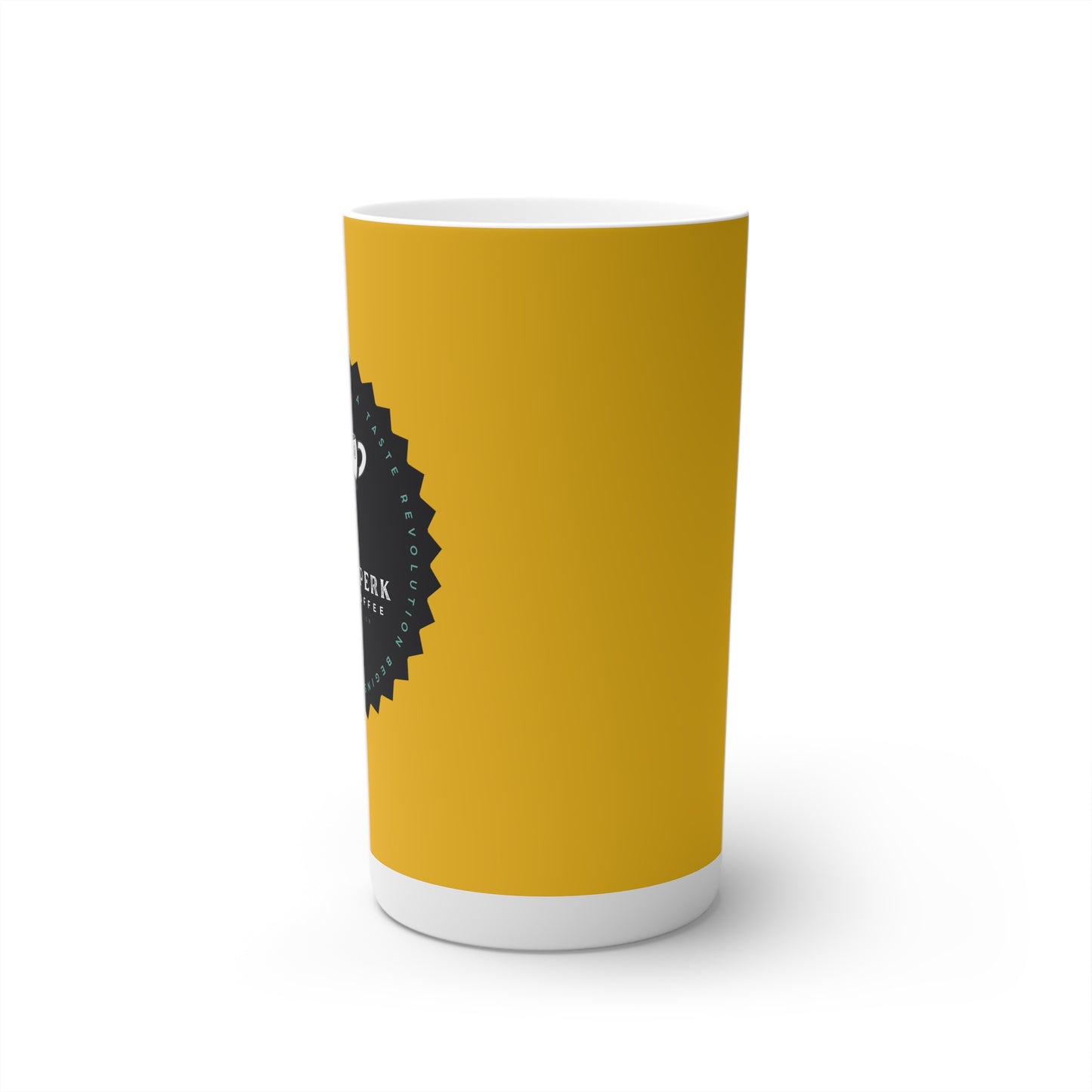 Proof-O-Perk Logo Yellow Conical Coffee Mugs (3oz, 8oz, 12oz)