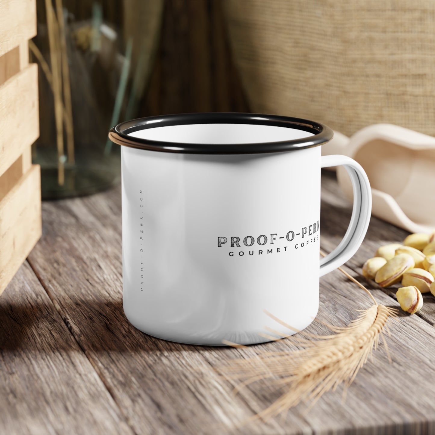 Proof-O-Perk Enameled Steel Mug