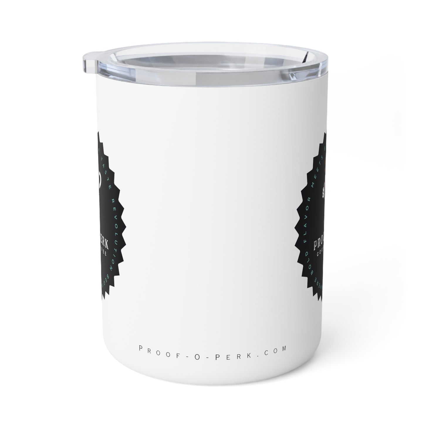 Proof-O-Perk Logo Insulated Coffee Mug, 10oz
