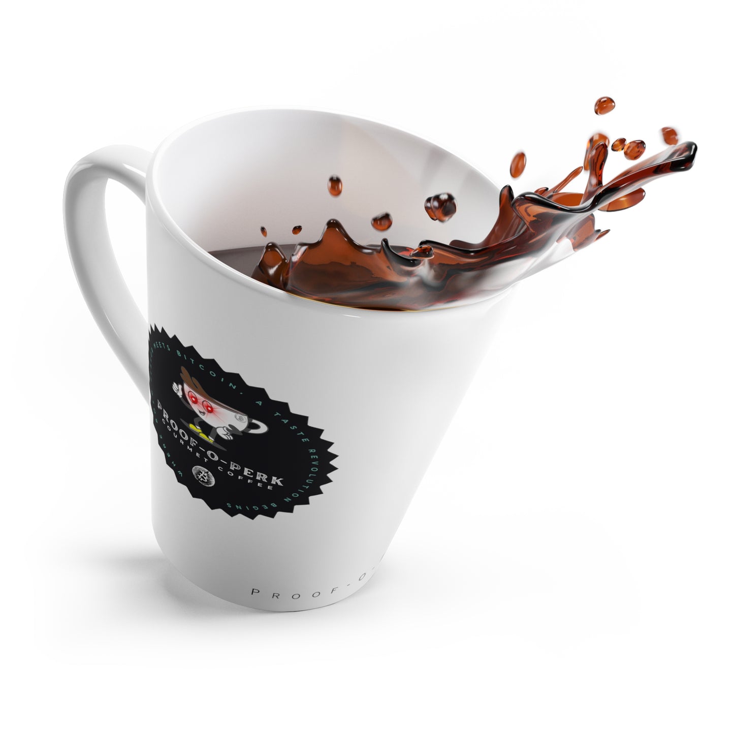 Proof-O-Perk Logo Latte Mug