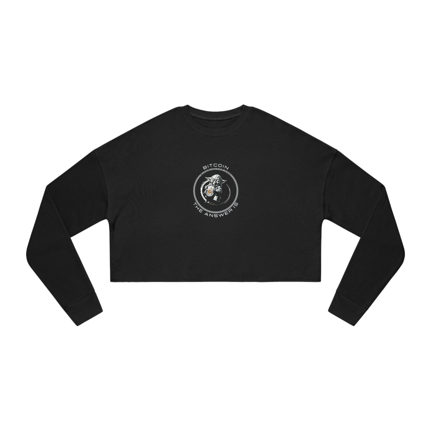 Bitcoin...The Answer Is Women's Cropped Sweatshirt