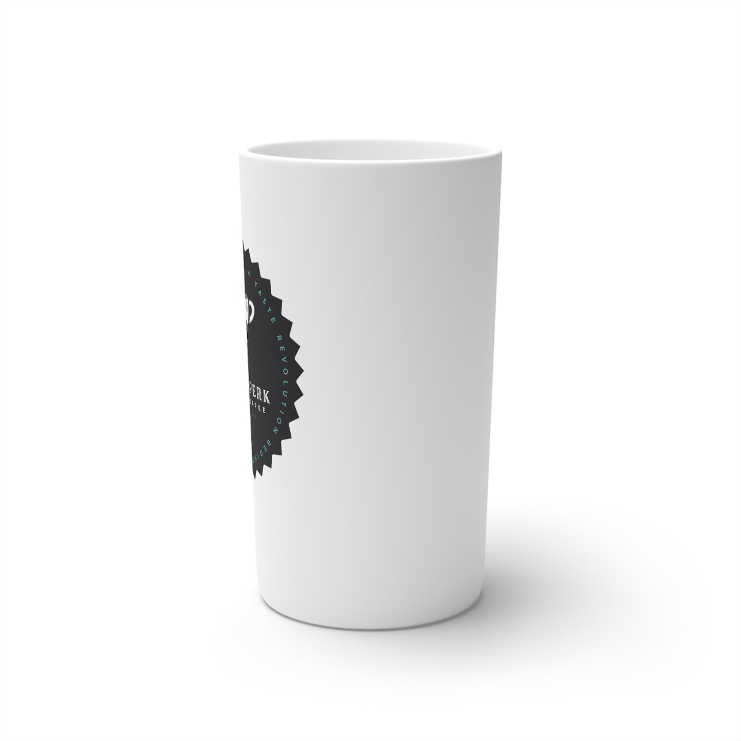 Proof-O-Perk Logo White Conical Coffee Mugs (3oz, 8oz, 12oz)