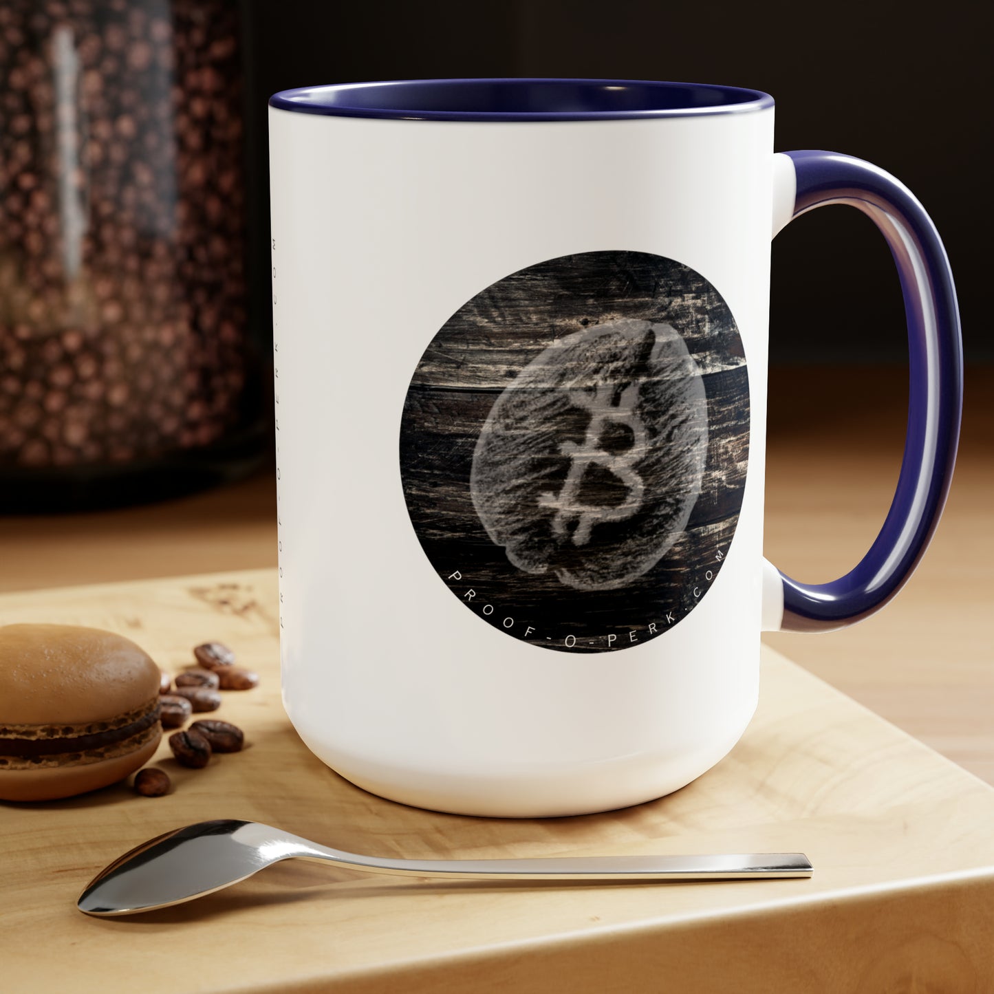 Proof-O-Perk Mug, Woody B-Bean