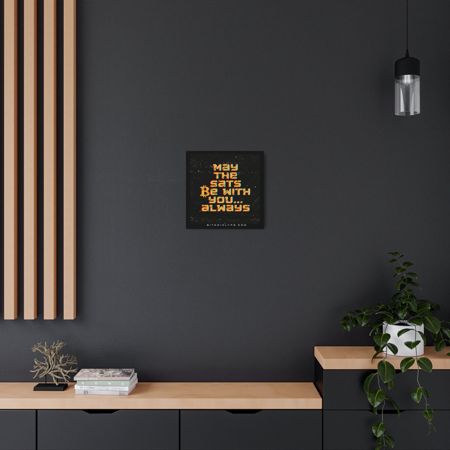 May the Sats be with You Metal Art Sign