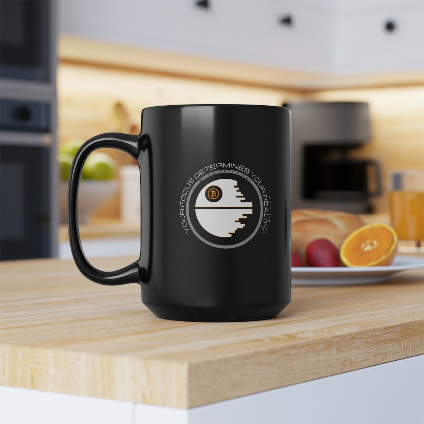 Focus Determines Reality Black Mug