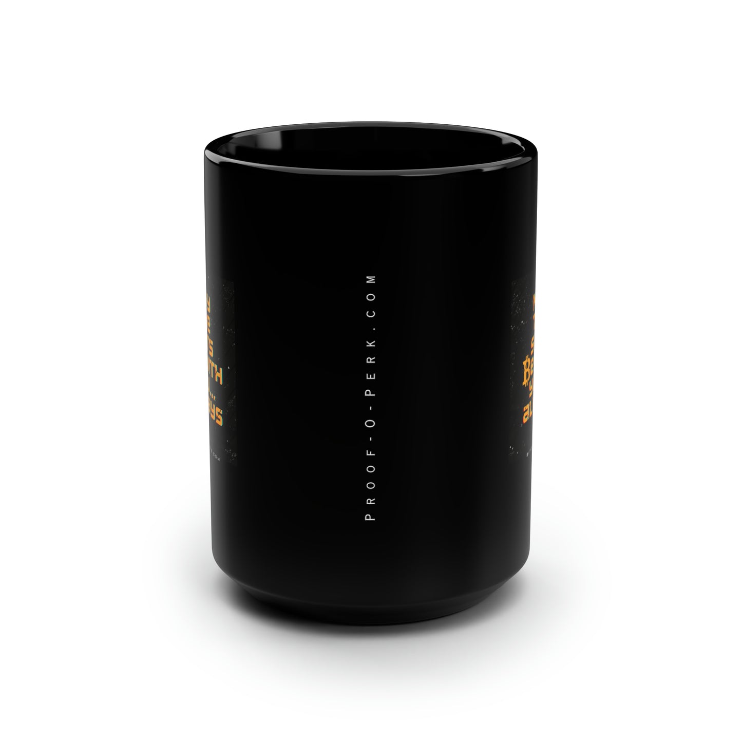 May the Sats be with You Black Mug