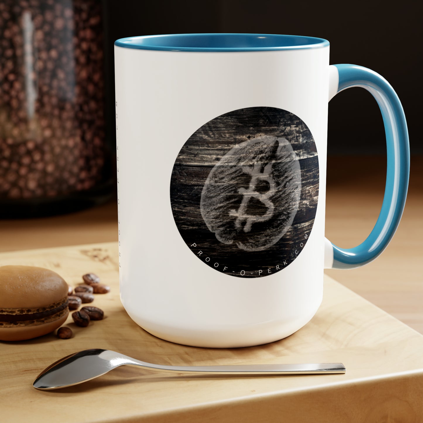 Proof-O-Perk Mug, Woody B-Bean