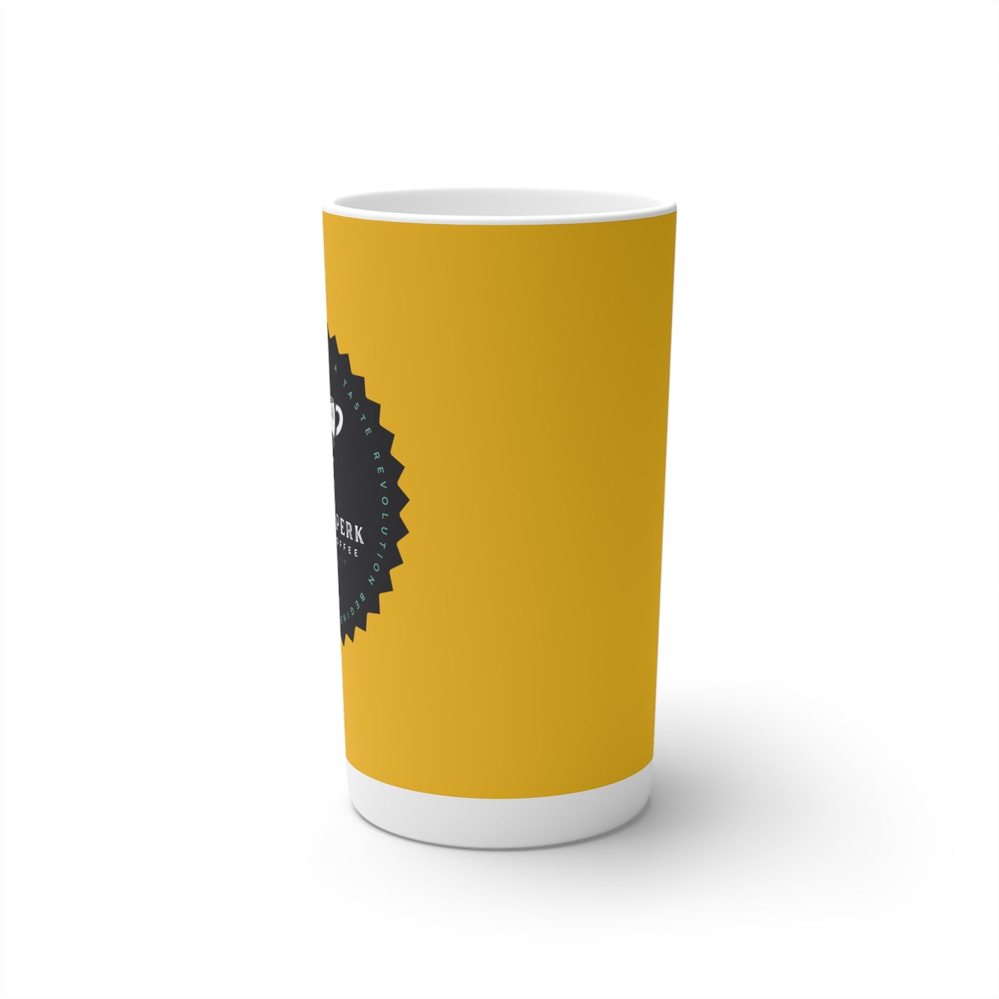 Proof-O-Perk Logo Yellow Conical Coffee Mugs (3oz, 8oz, 12oz)