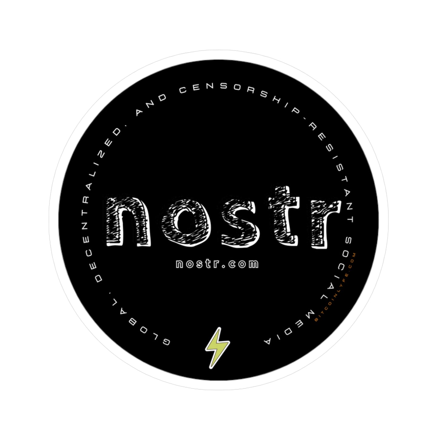nostr...notes and stuff, Vinyl Die-Cut Sticker