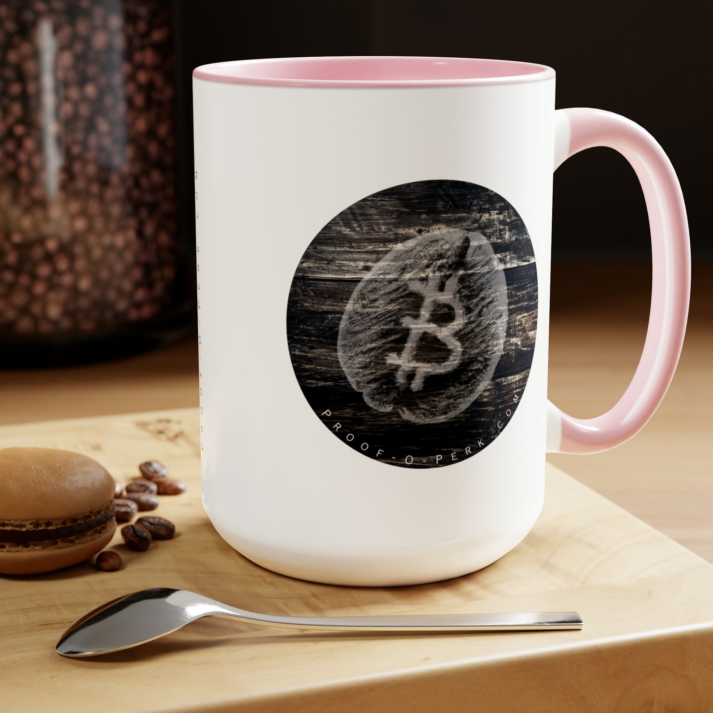 Proof-O-Perk Mug, Woody B-Bean