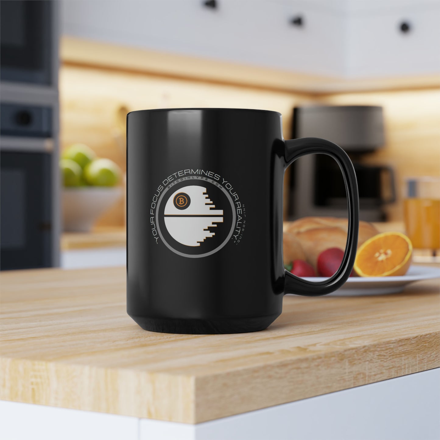 Focus Determines Reality Black Mug